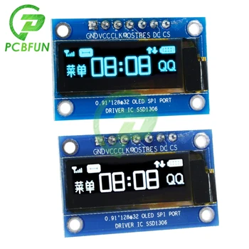 0.91 Inch OLED Display LCD Module Bord Driver IC DC 3.3 V-5V SPI PIN Interfață 128x32 12832 Modul de Afișare pentru Arduino