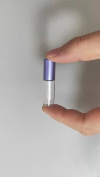 1.2 ML Violet Gol Luciu de Buze Tub,DIY Plastic Elegant Ruj Lichid Recipient Rotund,mini luciu de probă sticla