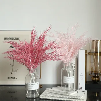 1 BUC Flori Artificiale Copac de Pin Îngheț Ramura Buchet de Plastic Plante Pentru Home Decor Nunta Decor Petrecere Cununa DIY