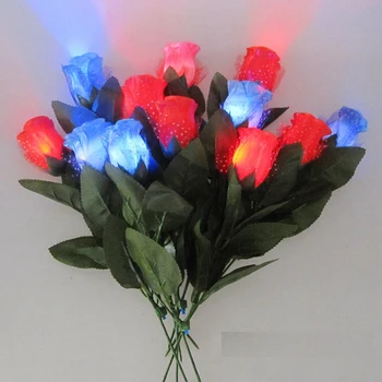 1 BUC LED flori de trandafir artificial cu led pentru petrecerea de nunta decoratiuni
