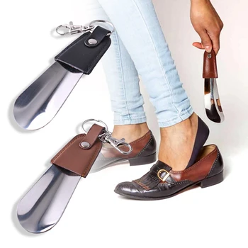 1 Buc Limbă De Pantofi Din Piele Faux Portabil Pantof Din Piele Țintă Pantof Accesorii Din Oțel Inoxidabil De Șiret Cheie Lanț De Pantofi Tragator