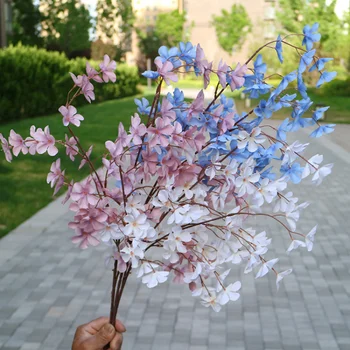 1 buc 4 furculita Apple Flori de Mătase Artificială de Ramură de Flori pentru Afișare Acasă Petrecere de Nunta, Decor Sala Aranjament Floral Material