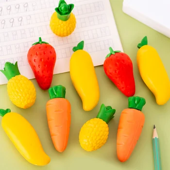 1 buc Kawaii Mango, Capsuni Fructe de Cauciuc, Gumă de Creion Student Jucarii Copii Premii Birou Școală de Furnizare Papetărie Drăguț Eraser