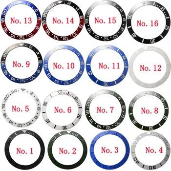 1 pic 40MM Ceramic\de aluminiu Roșu Negru Verde Albastru bezel ( 16 culori alese) se introduce potrivire automată 43mm parnis ceas