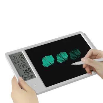 10 Inch Comprimat Desen Electronice Portabile ABS LCD Magnet Tabla de Scris Termometru Calendar de Birou Calendar de Birou Ceas Deșteptător