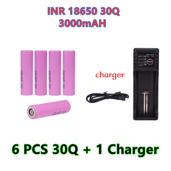 100% Original, Nou INR18650 Baterie 3.7 V 18650 3000mAh INR18650 30Q Baterii Reîncărcabile li-ion+Incarcator