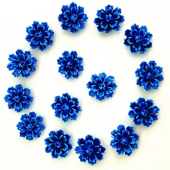 100 buc. Albastru DlY rășină floare trandafir flatback aplicatii pentru telefon / nunta / ambarcațiuni