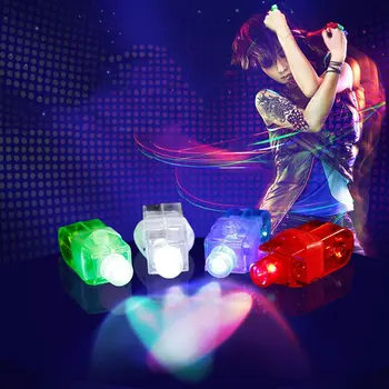 100 buc/lot Degetul Led Lumini de 4 Culori cu Laser Lampă pentru nunta, Ziua de Halloween, de crăciun KTV Decor Petrecere copil jucării