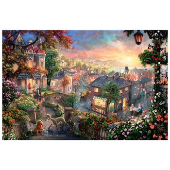 1000 De Piese Rainbow Castle Pentru Adulți Copii De Hârtie Jucarii Educative Diy Asamblarea Puzzle Jocuri