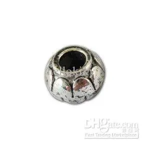 100buc argint Tibetan cilindru de metal margele spacer A10586