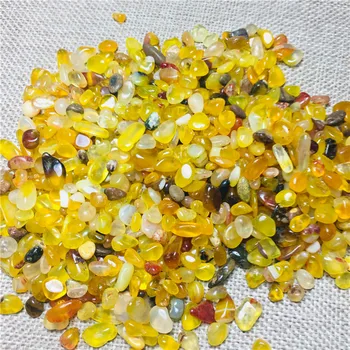 100g rostogolea gemYellow agat naturale de cuarț mineral este folosit pentru a vindeca chakrele