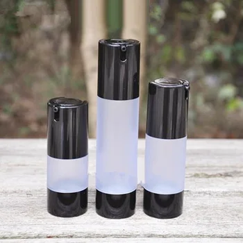 10buc Airless 15ml Gol Pompa de Vacuum Vas de Toaletă Cosmetice Sticlă Mini Transparent Lotiune de Machiaj Container