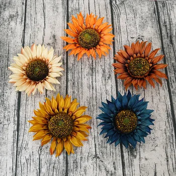 10buc Colorat Mare de Floarea-soarelui Floare de Cap DIY Decorare Nunta Buchet Acasă de Fundal de Perete Fereastra Layout Recuzită Fotografie