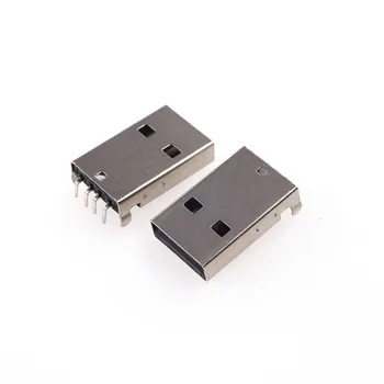 10buc Conector USB 2.0 Tip b Mufă în Unghi Drept Prin Gaura PCB Montare 4 Pini DIP Tip Izolator