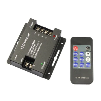 10buc Controler de la Distanță 11keys RF LED Dimmer Switch 12-24V 18A 3 CMOS Luminozitate Reglabilă Singură Culoare Lumină Putere