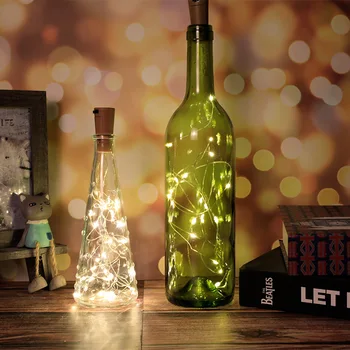 10buc Sticla de Vin Plută Zână LED Lumini Șir Cameră Decor Estetic Petrecere de Nunta de Decorare de Crăciun Ghirlanda de Lampă rezistent la apa