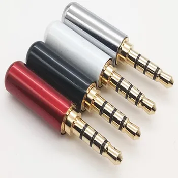 10buc inelul 3 4 pol 4 conductor de 3.5 mm tata 3.5 mm de sex feminin convertor adaptor (Placat cu Aur)