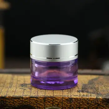 10g lumina violet de sticlă crema borcan cu capac de argint, 10 de grame borcan cosmetice,ambalaj pentru proba/crema de ochi,10g sticlă
