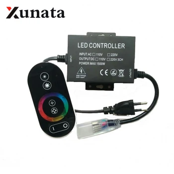 1500W 220V 110V Controler RGB RF Touch de la Distanță Led dimmer UE/SUA/AU/UK plug 8mm/10mm/12mm PCB RGB Led strip Conector plug