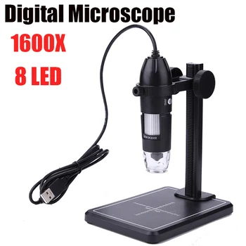 1600X Profesionale Microscop Digital USB Cu 8 Led-uri de 2MP Electronic Microscop Endoscop Camera cu Zoom, Lupa material Didactic
