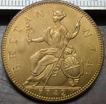 1742 Marea Britanie Jumătate de Penny - George al II-lea Monede de Cupru