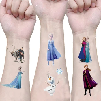 1BUC Disney Frozen Anna Aisha Originales Tatuaj StickerAction Figura Printesa frozen Desene animate pentru Copii Fete de Crăciun Cadou de Ziua de nastere
