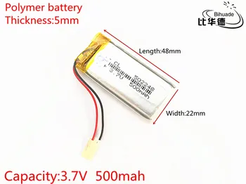 1buc Litru de energie a bateriei 502248 3.7 V 500mAh baterie Reîncărcabilă litiu Li-Polimer Acumulator Pentru GPS,mp3,mp4,mp5,dvd