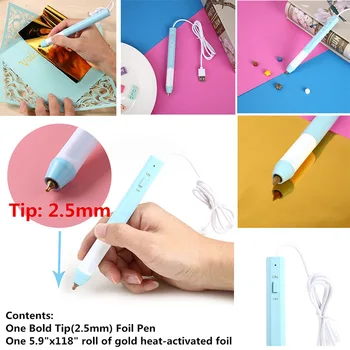 1buc/ USB Căldură Folie Pen Poate fi folosit pe hârtie, piele, plasticfor DIY Album Ambarcațiuni Face Cards2020 Noi