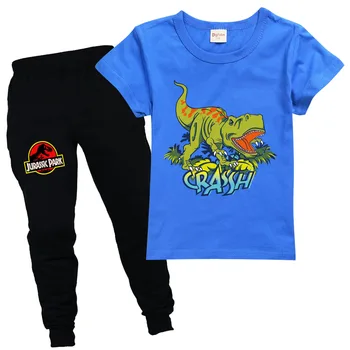 2-15Y Fete Copii Toddler Boys Haine de Primavara-Vara Moda Hanorace Trening Parcul Jurassic T-Shirt pentru Copii Tricou