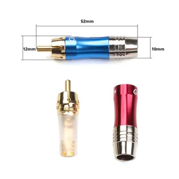 2 buc Albastru si Rosu Banana Plug Sârmă Conector Plug Placat cu Aur Pentru Adaptor Audio Mufa pentru Difuzor Conector Impermeabil 1Pair