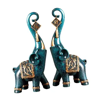 2 buc Stil Nordic Elefant Statui de Animale Office Home Decor Cadouri Artizanat