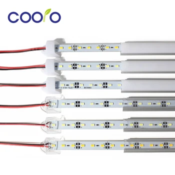 2 buc/lot Bar LED Lumini DC12V 5630 5730 Benzi cu LED-uri Alb Rece Alb Cald Alb LED Tub cu U din Aluminiu Coajă + PC Cover