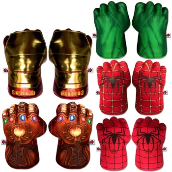 2 buc/lot Cosplay Avengers spuer erou Hulk, Iron man, Spider-man thanos Mănuși de Box Jucărie de pluș Costum de Petrecere copii adulti cadou