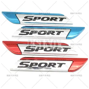 2 x Styling Auto Sport Logo-ul de Corp de Fender Partea de Metal Cromat de Zinc din Aliaj de Cuțit de Partea 3D Adeziv Embleme, Insigne Decalcomanii