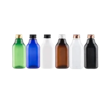 200ml Negru de Plastic Goale de Șampon Cosmetice, Sticle de Metal Capac cu filet Lotiune Recipient SPA Sticle de Ulei Esențial de Spălat Containere