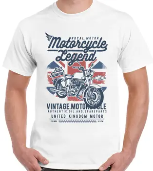 2019 Moda de Vară Stil Moto LEGENDA hommes britannique Moto Tricou velo MOTARD DRAPEAU UNION JACK marea BRITANIE tricou