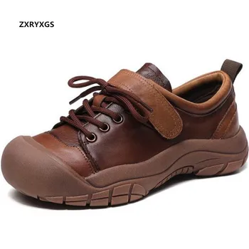 2021 Nou Retro Clasic Dantela-up de Înaltă Calitate Full Piele Adidas Moale Confort Unic Non-alunecare Pantofi Drumeții Femeie Adidași