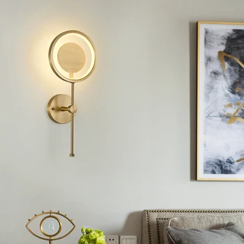 2021 Stil Modern Cupru Lampă de Perete pentru Camera de zi de Decorare Dormitor Alături de Decor Acasă Hotel de Iluminat Lumini de Culoare de Aur