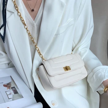 2021 doamnelor vara geanta noua moda ambreiaj lux casual portofel din piele PU lanț geantă de umăr pătrat solid box sac de mesager