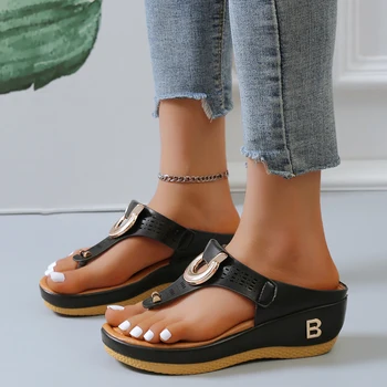 2022 Femei Papuci de Moda de Vara cu toc Înalt Sandale Casual în aer liber Open-degete Pantofi Sexy Metri Grosime cu talpi de Pantofi Femei
