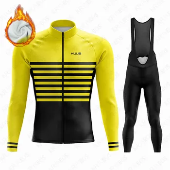 2022 HUUB Iarna Ciclism Jersey Set MTB uniformă Biciclete Haine maillot Ropa Ciclismo Maneca Lunga Thermal Fleece Bicicleta Îmbrăcăminte