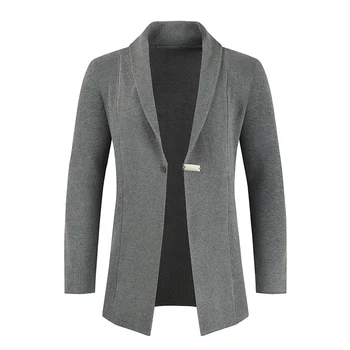 2022 Moda Barbati Casual Tricotaje Negru Cardigan Barbati Streetwear Tendință Canadiană Toamna Masculin Culoare Solidă Palton Sweatercoats