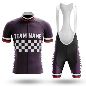 2022 Personalizat Numele Echipei M7 Mov Inchis - Bărbați Ciclism Jersey Și Salopete, pantaloni Scurți