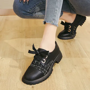 2022 Platforma Pantofi Femei Lolita Pantofi Negru Retro Mary Jane Uniformă Școlară Doamnelor Student Fete Platforma Joasa Toc Pantofi Femeie