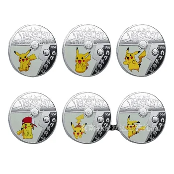 2022 Pokemon Anime Placat Cu Aur De Monede De Aur Joc Monedă Comemorativă Pikachu Monedă De Aur De Colectare Joc Pokemon Carduri De Crăciun