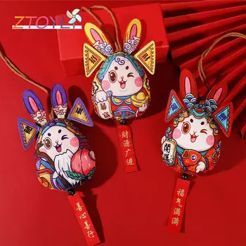 2023 Anul Nou Mascota Iepure Agățat Ornament Festivalul De Primăvară Din China Bunny Pandantiv De Pluș Umplut Păpuși Perete Mașină De Decor