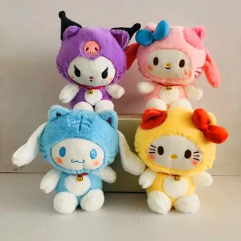 20Cm Sanrio Jucării de Pluș Drăguț Hello Kitty Kuromi Animal Pisoi Serie Drăguț de Pluș Cameră Decor Jucarii Papusa Copii Cadouri