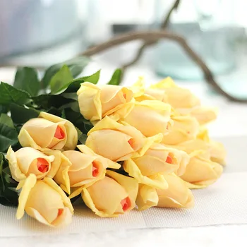 22buc/lot Mixt Color Artificiale Flori de Trandafir Real de Atingere a Crescut Buchet de Flori pentru Decor Acasă