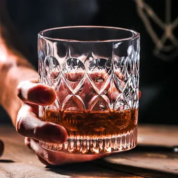 270ml Retro Ochelari de Whisky fără Plumb Transparent Model Floare Pahar de Vin, Bere, Whisky, Coniac, Vodca Cupa Bar Acasă Drinkware