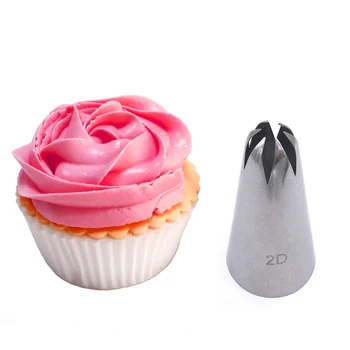 2D# Picătură de Flori Sfaturi din Oțel Inoxidabil Degivrare Conducte Duze de Decorare Tort de produse de Patiserie Sfat Seturi Cupcake Instrumente Bakeware